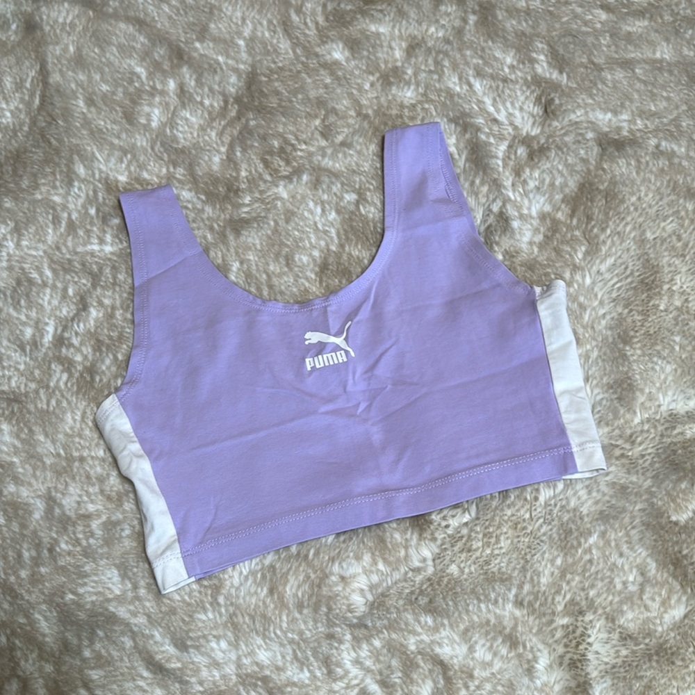 Purple Puma Cropped Tank